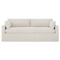 Weybridge Sea Salt Performance Slipcovered Bench Cushion Sofa - 88&quot;