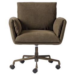 Salerno Broadway Coffee Linen Desk Chair