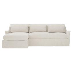 Pauline Sea Salt Performance Slipcovered Chaise Sectional - Left Chaise - 101&quot;