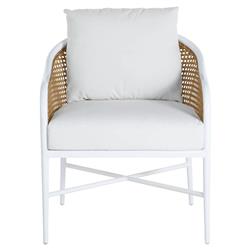 Havana Euro Performance White Frame Cane Outdoor Arm Chair