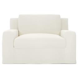 Henri Pale Ivory Chair and a Half