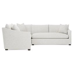 Clairmont Heathered Ivory Performance Corner Sectional - Right End - 105&quot;