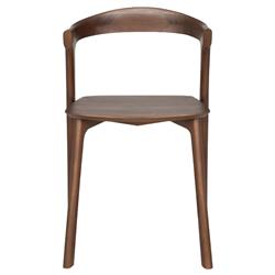 Ava Modern Classic Brown Teak Dining Chair