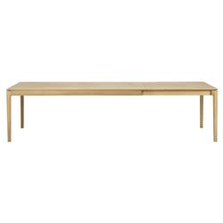 Ava Modern Classic Oak Rectangular Extendable Dining Table - 79"-118"