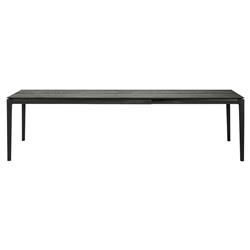 Ava Modern Classic Black Oak Rectangular Extendable Dining Table - 79"-118"