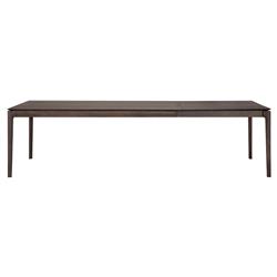 Ava Modern Classic Brown Oak Rectangular Extendable Dining Table - 79"-118"
