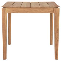 Ava Coastal Beach Teak Square Outdoor Dining Table - 31.5"