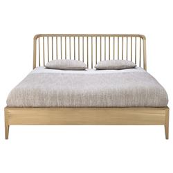 Nicole Modern Classic Oak Bed - Queen