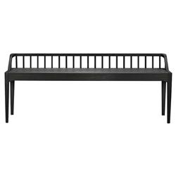 Nicole Modern Classic Black Oak Bench