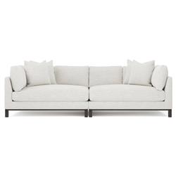 Adelle Heathered Ivory Performance Double Bumper Sectional - 116"