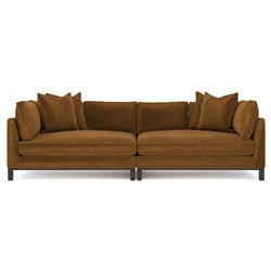 Adelle Amber Double Bumper Sectional - 116"