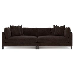 Adelle Dark Chocolate Double Bumper Sectional - 116"