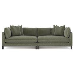 Adelle Sage Green Double Bumper Sectional - 116"