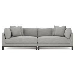Adelle Nickel Performance Double Bumper Sectional - 116"
