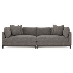 Adelle Truffle Performance Double Bumper Sectional - 116"