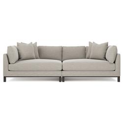 Adelle Dove Performance Double Bumper Sectional - 116"