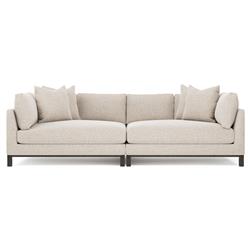 Adelle Straw Performance Double Bumper Sectional - 116"