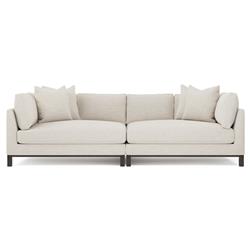 Adelle Sea Salt Performance Double Bumper Sectional - 116"