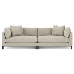 Adelle Baby Fawn Performance Double Bumper Sectional - 116"