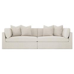 Adelle Sea Salt Performance Slipcovered Double Bumper Sectional - 116"