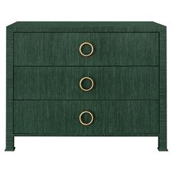 Worlds Away Getty Modern Classic Green Grasscloth Chest