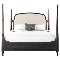 Allura French Country Beige Performance Black Oak Poster Bed - King