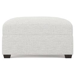 Avery Heathered Ivory Performance Ottoman