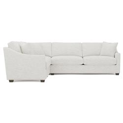 Avery Heathered Ivory Performance Corner Sectional - Right End - 111&quot;