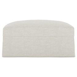 Avery Sea Salt Performance Slipcovered Ottoman