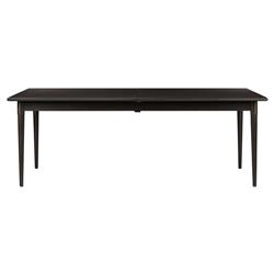 Hayden Modern Black Mango Wood Rectangular Extendable Dining Table - 84-104"