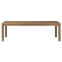 Slade Rustic Lodge Brown Oak Rectangular Extendable Dining Table - 96-116&quot;