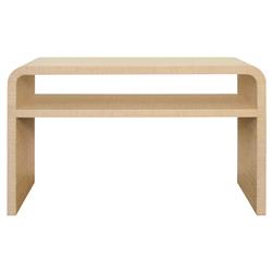 Worlds Away Marshall Modern Classic Natural Grasscloth Console Table