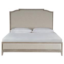 Chelle French Country Beige Panel Oak Wood Bed - Queen