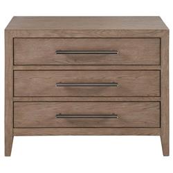 Greig Modern Classic Grey Oak Wood Nightstand