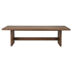 Adam Rustic Lodge Brown Oak Rectangular Dining Table - 108&quot;