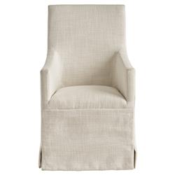 Gerald Modern Classic Beige Slipcovered Dining Arm Chair