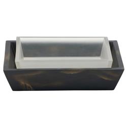 Pigeon and Poodle Duluth Global Swirled Black Resin Soap Dish