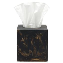 Pigeon and Poodle Duluth Global Swirled Black Resin Tissue Box