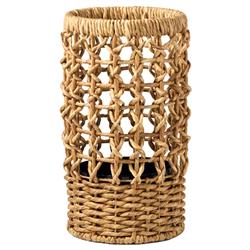 Pigeon and Poodle Delray Coastal Natural Woven Water Hyacinth Umbrella Stand