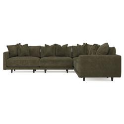 Toulouse Tuscan Olive Modular 5-Piece Corner Sectional - 129"