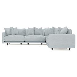 Toulouse Pale Blue Modular 5-Piece Corner Sectional - 129"