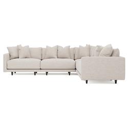 Toulouse Heathered Cream Performance Modular 5-Piece Corner Sectional - 129"
