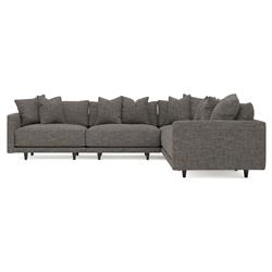 Toulouse Truffle Performance Modular 5-Piece Corner Sectional - 129"