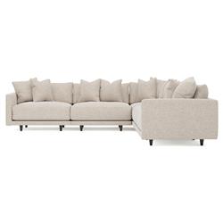 Toulouse Straw Performance Modular 5-Piece Corner Sectional - 129"