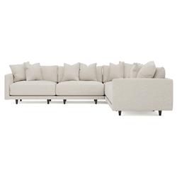 Toulouse Sea Salt Performance Modular 5-Piece Corner Sectional - 129"