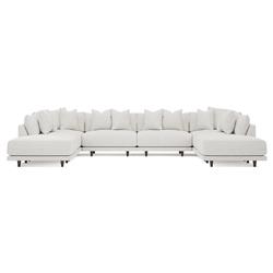 Toulouse Heathered Ivory Performance Modular 8-Piece U-Shaped Sectional - 166&quot;