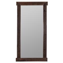 Nova Rustic Lodge Brown Mango Wood Rectangular Floor Mirror