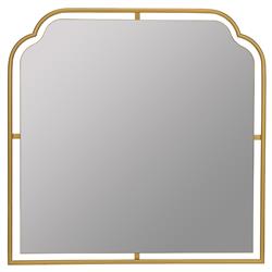Amy Hollywood Regency Gold Metal Frame Wall Mirror Medium