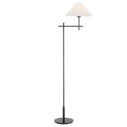 Visual Comfort Hackney Modern Bronze Cordless Bridge Arm Floor Lamp