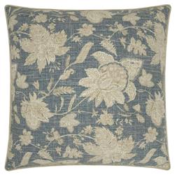 Gracie French Country Indigo Floral Decorative Throw Pillow - 20x20